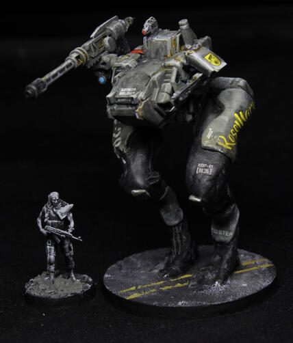 A creepy walker, looking like a tank turret with organic legs.